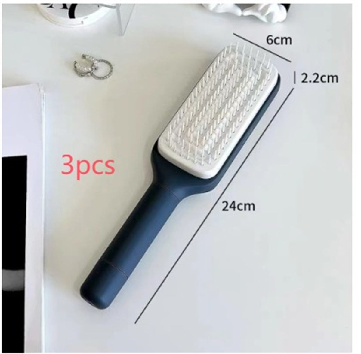 4-in-1 Self-Cleaning Hair Brush