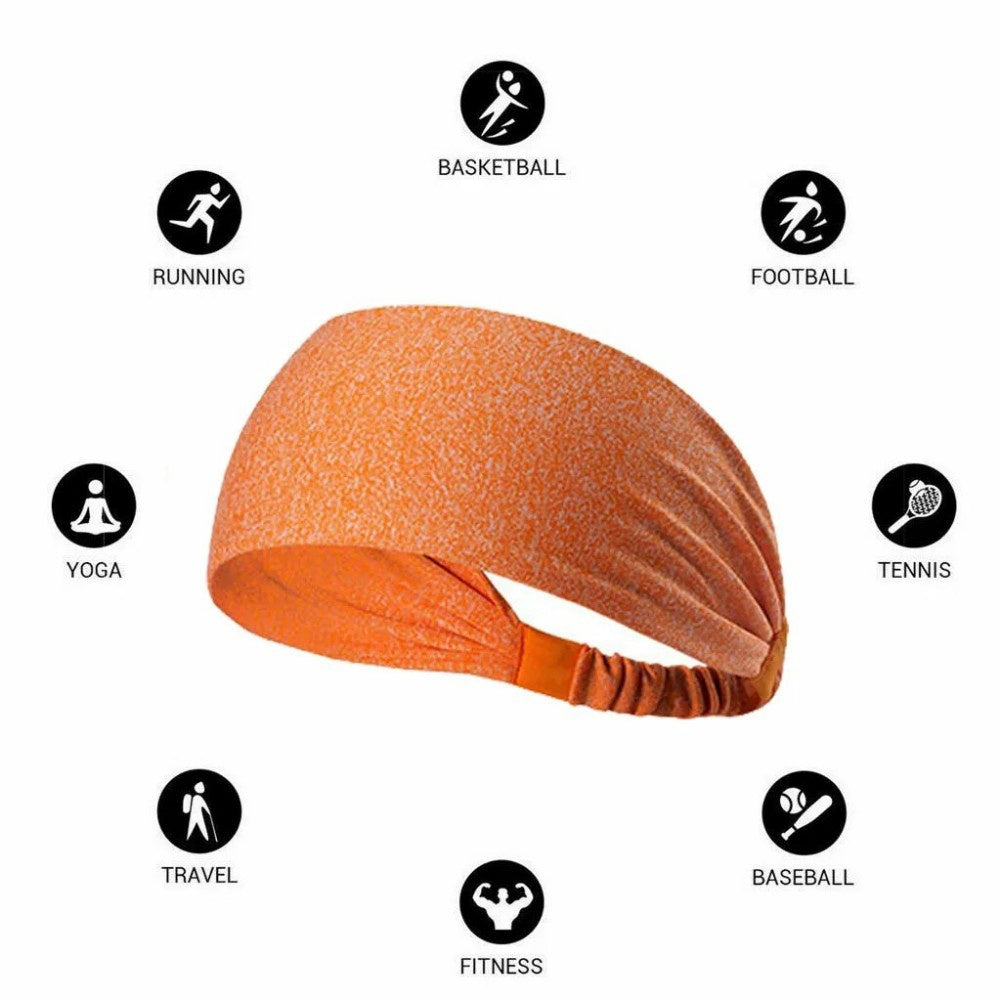 5-Pack Beister Sports Headbands – Moisture-Wicking, Non-Slip Elastic Sweatbands for Men & Women, Perfect for Running, Yoga, Cycling & Basketball