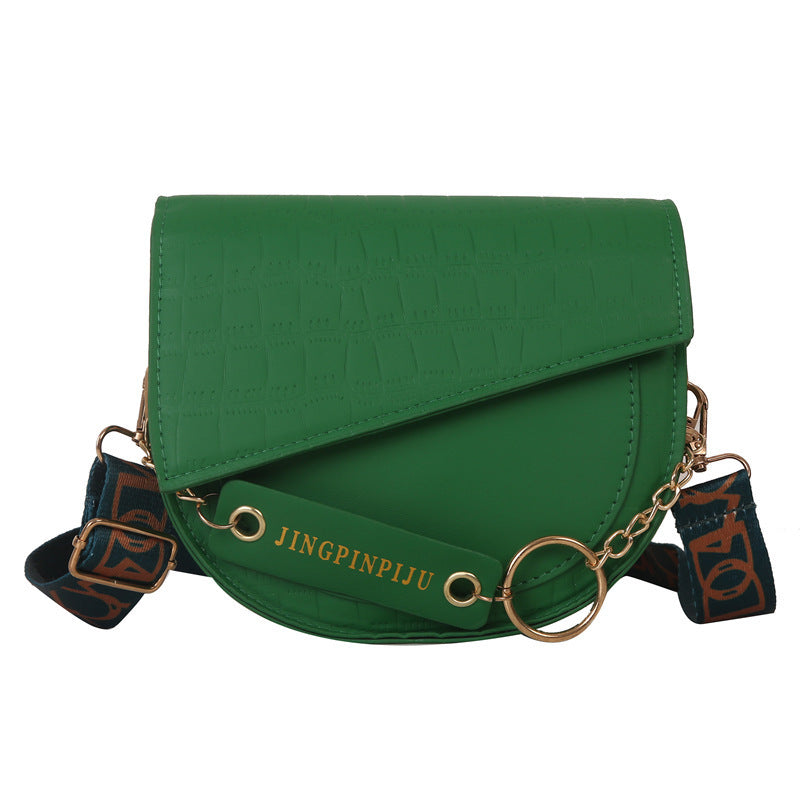 Retro Stone Pattern Underarm Saddle Bag – Trendy Vintage Style Women's Shoulder Bag