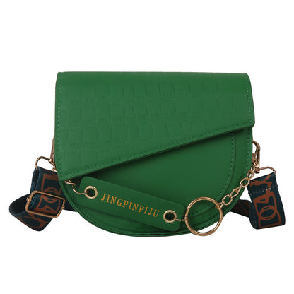 Retro Stone Pattern Underarm Saddle Bag – Trendy Vintage Style Women's Shoulder Bag