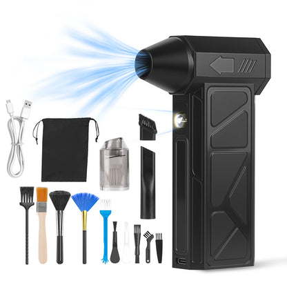 1-Pack LED Compressed Air Duster – High-Speed Cordless Vacuum Cleaner for Keyboard, PC, Home & Car, 160,000 RPM with 4 Adjustable Speeds