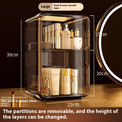 Portable Desktop Skin Care & Cosmetic Organizer – Storage Box for Beauty Products