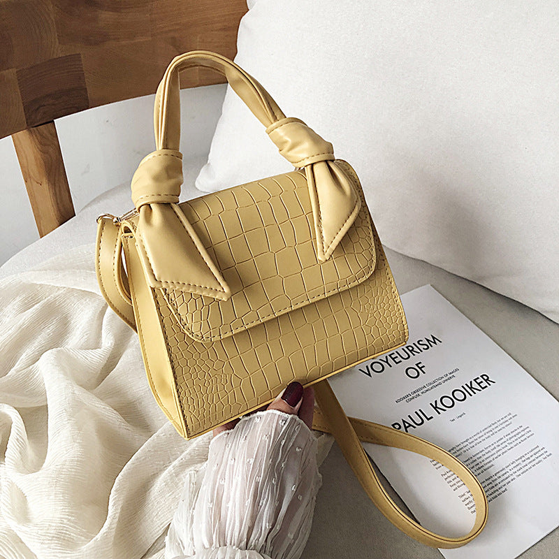 Trendy Small Square Stone Pattern Crossbody Bag – Portable Fashion Handbag for Women