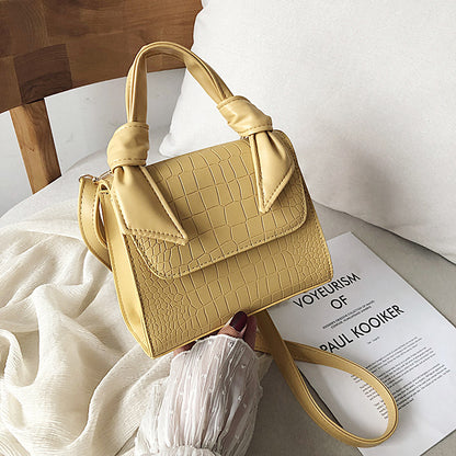 Trendy Small Square Stone Pattern Crossbody Bag – Portable Fashion Handbag for Women