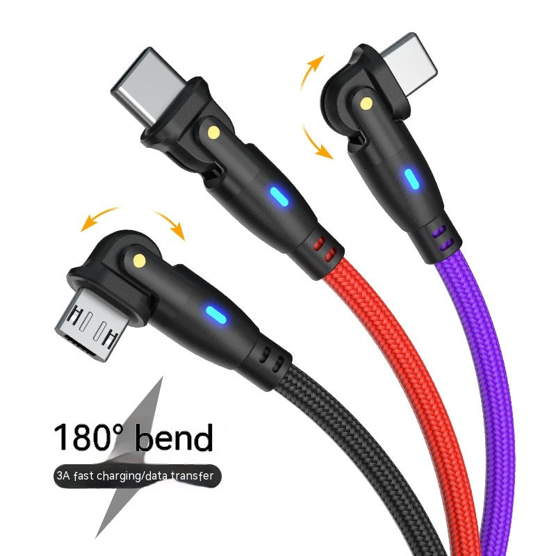180° Rotating Type-C Fast Charging Cable