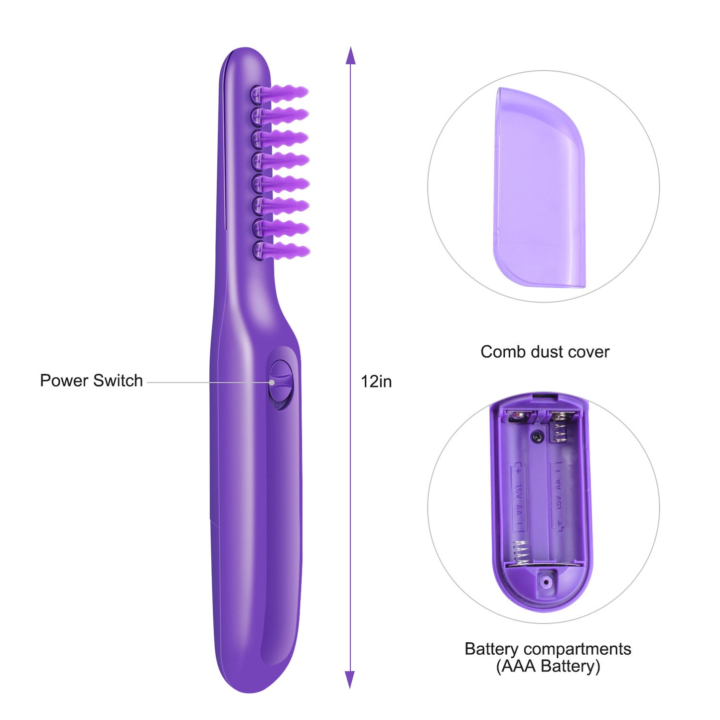 Electric Detangling Hair Brush with Scalp Massage – Ionic Hair Straightener & Anti-Frizz Brush for Effortless Hair Care
