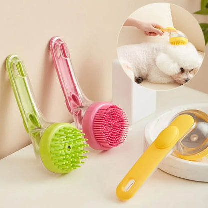 Long Handle Pet Grooming Brush – Bath & Shedding Comb for Dogs & Cats
