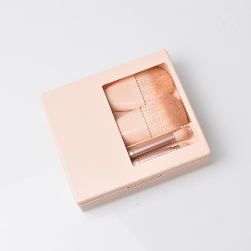 Travel Makeup Brush Set with Mirror – Soft Hair Brushes for On-the-Go Beauty