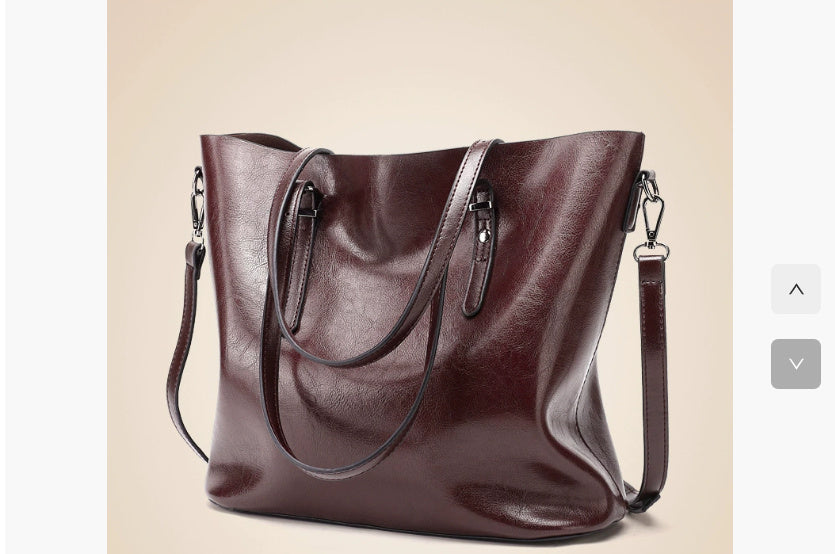 New European Fashion Winter Handbag – Oil Leather Shoulder & Tote Bag