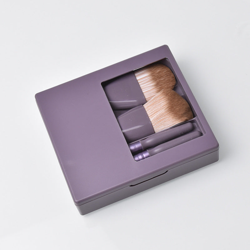 Travel Makeup Brush Set with Mirror – Soft Hair Brushes for On-the-Go Beauty