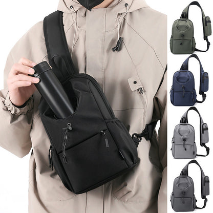 Men’s Waterproof Oxford Crossbody Sling Bag – Casual Chest Shoulder Pack for Travel & Daily Use