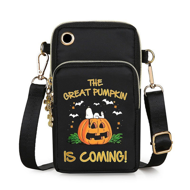 Cute Halloween Pumpkin Mini Crossbody Bag – Kids & Women Coin Purse, Phone Wallet, Shoulder Bag