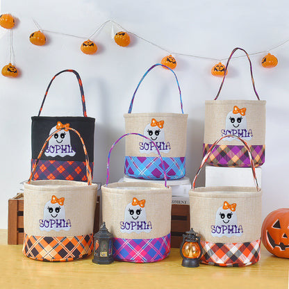 Halloween Ghost Fabric Storage Basket – Cute Foldable Organizer Bin for Toys, Laundry & Decor