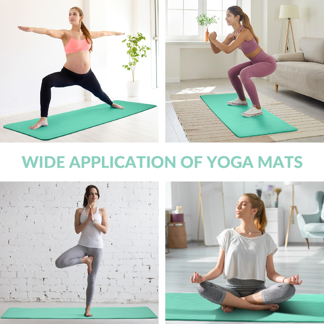 Ultra-Thick 1-2 Inch High-Density Yoga Mat with Carry Straps – Self Pickup Only, Suitable for All Yoga Styles