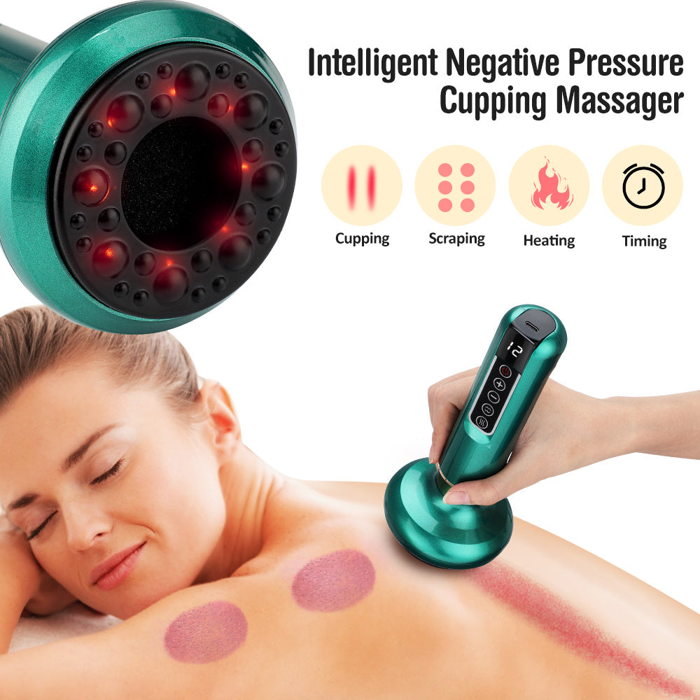Electric Vacuum Cupping Massager | Anti-Cellulite & Fat Burning Gua Sha Cups | Slimming Suction