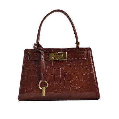 Trendy Stone Pattern Messenger Bag – Stylish Simple Design for Women