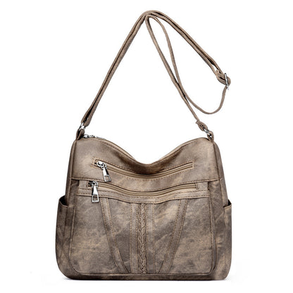 Retro Soft Leather Shoulder Bag – Easy-Match Casual Handbag for Women