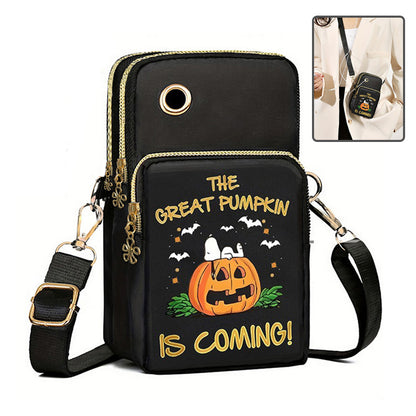Cute Halloween Pumpkin Mini Crossbody Bag – Kids & Women Coin Purse, Phone Wallet, Shoulder Bag