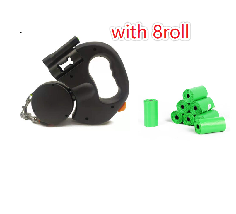 Retractable Dual Dog Leash with LED Lights