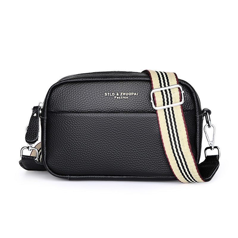 Women's Small Square Shoulder Messenger Bag – Genuine Top Layer Cowhide Leather