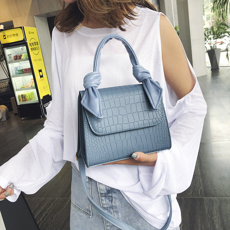 Trendy Small Square Stone Pattern Crossbody Bag – Portable Fashion Handbag for Women