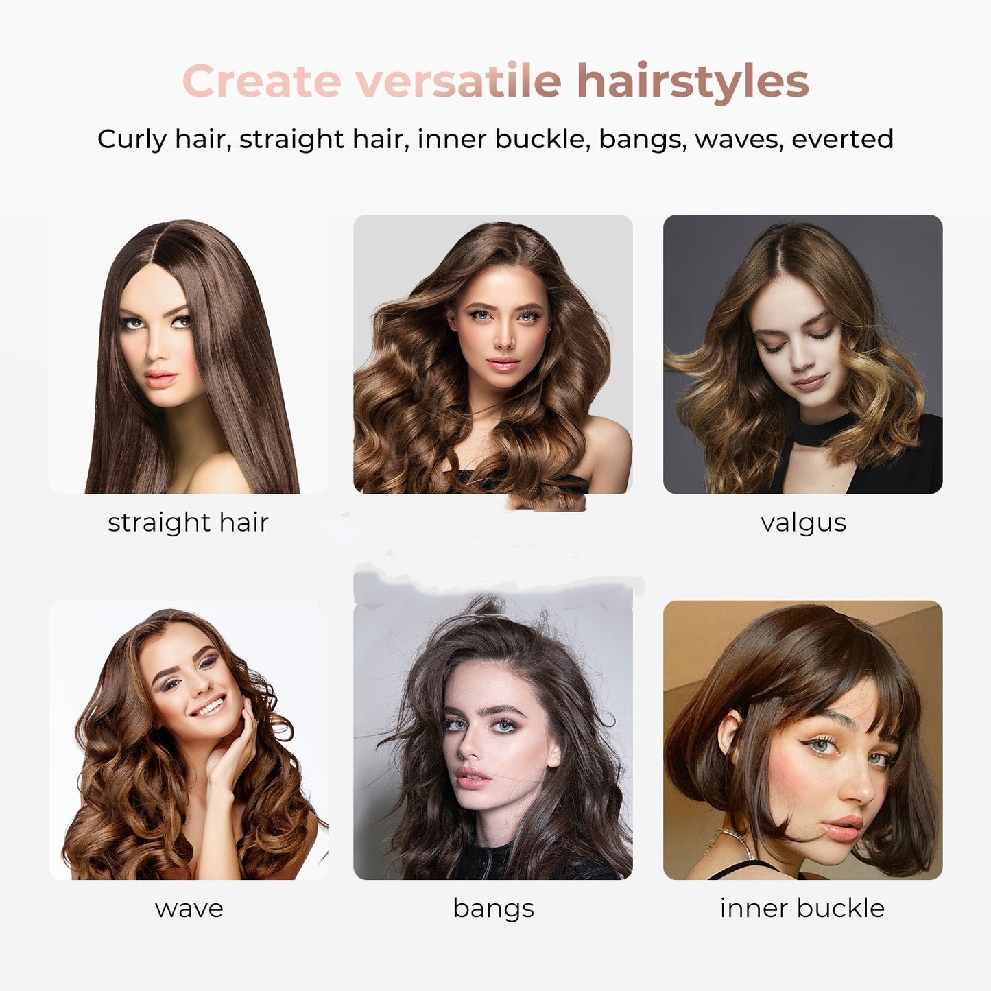 3-in-1 Hair Dryer Brush – High-Power Hot Air Styler, Straightener & Curler