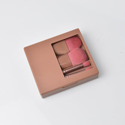 Travel Makeup Brush Set with Mirror – Soft Hair Brushes for On-the-Go Beauty