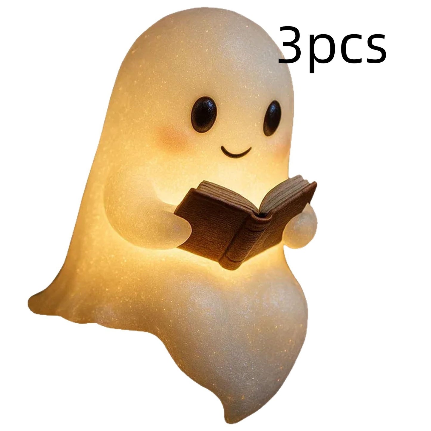 Cute LED Ghost Night Light for Kids – Warm Glow Bedside Sleep Lamp | Halloween Decoration & Gift