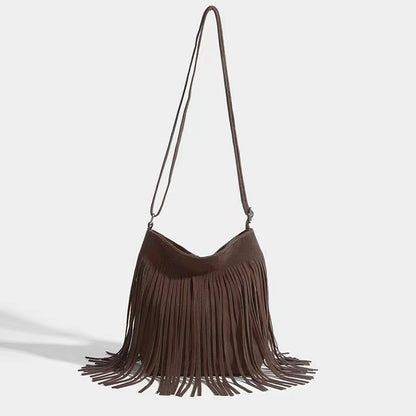 Chic Tassel Shoulder Bag – Simple, Stylish & Trendy Everyday Handbag for Women