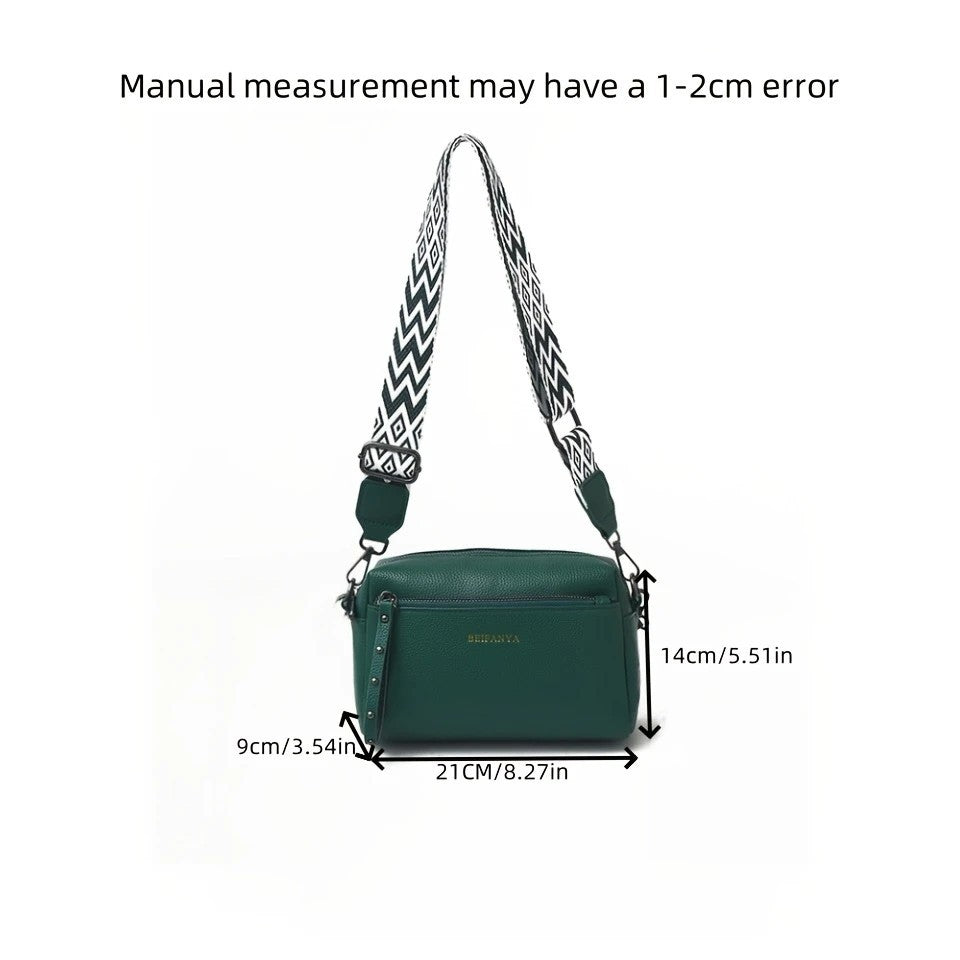 Women's Adjustable Minimalist Crossbody Bag – Small Shoulder Bag with Zipper Closure for Everyday, Casual & Formal Outfits