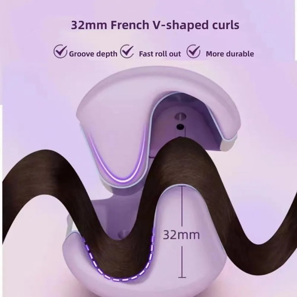 32mm Hair Curling Iron | Deep Wave Crimping Iron Styler | Adjustable Temperature, Fast Heating