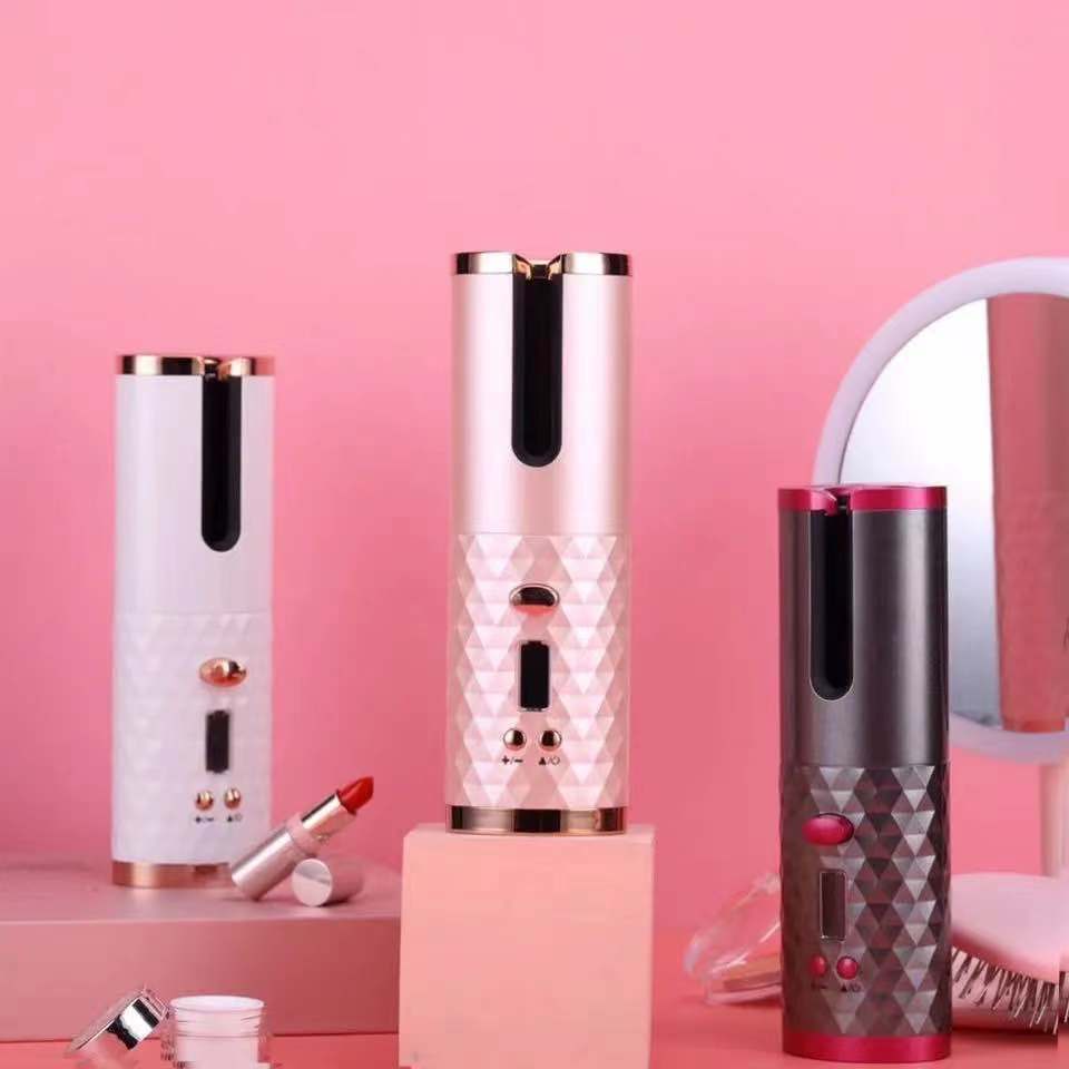 Wireless Hair Curler – USB Charging, Portable Auto Rotating Curling Iron for Effortless Styling