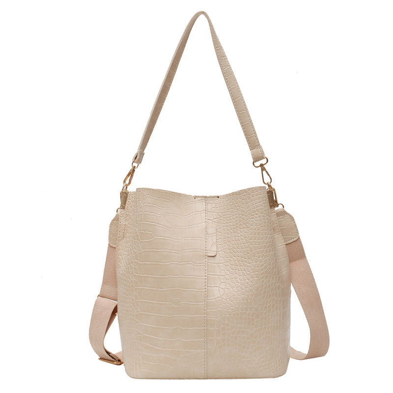 Retro Stone Pattern Shoulder Bag – Stylish Women's Crossbody Messenger Purse