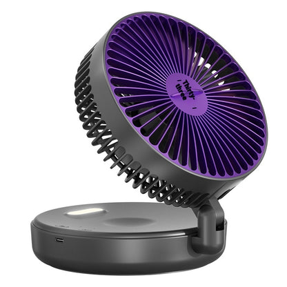Compact Folding LED Desktop Fan