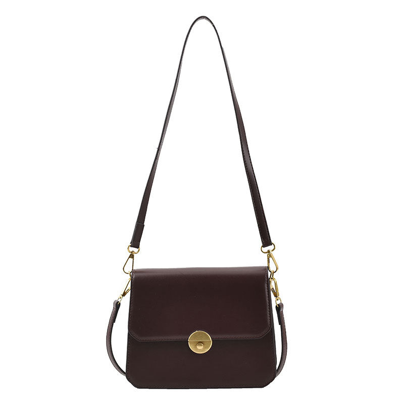 Women's Solid Color Stone Crack Pattern PU Handbag – Stylish Personality Shoulder Bag