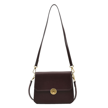 Women's Solid Color Stone Crack Pattern PU Handbag – Stylish Personality Shoulder Bag