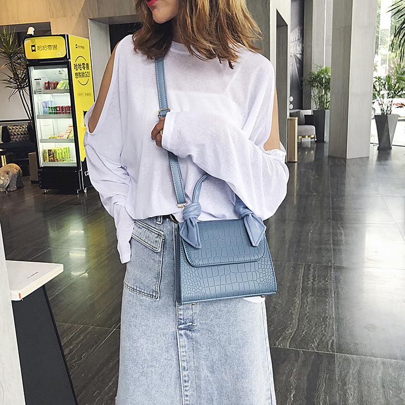 Trendy Small Square Stone Pattern Crossbody Bag – Portable Fashion Handbag for Women