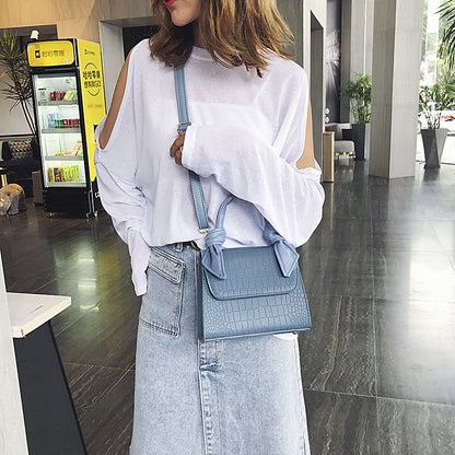 Trendy Small Square Stone Pattern Crossbody Bag – Portable Fashion Handbag for Women