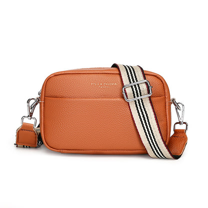 Women's Small Square Shoulder Messenger Bag – Genuine Top Layer Cowhide Leather