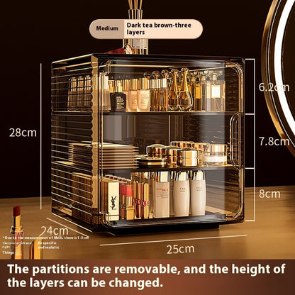 Portable Desktop Skin Care & Cosmetic Organizer – Storage Box for Beauty Products