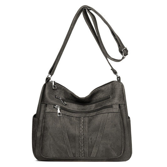 Retro Soft Leather Shoulder Bag – Easy-Match Casual Handbag for Women