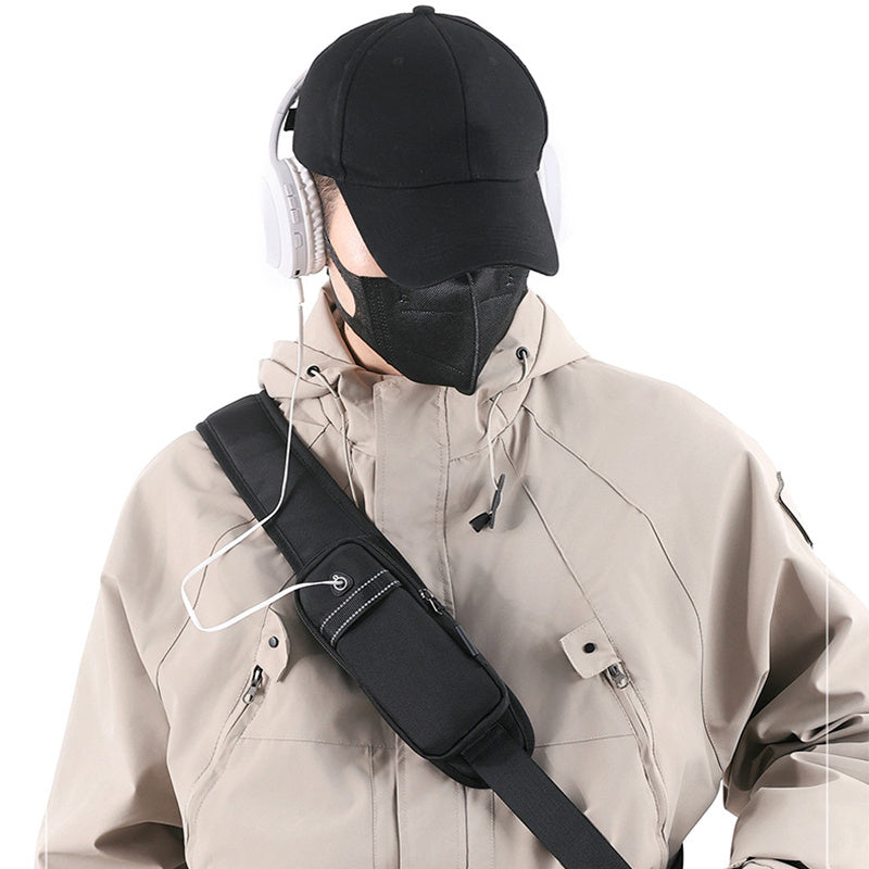 Men’s Waterproof Oxford Crossbody Sling Bag – Casual Chest Shoulder Pack for Travel & Daily Use