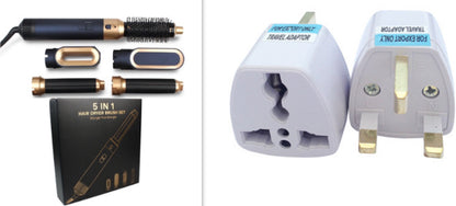 5-in-1 Hair Dryer & Styler Set – Multi-Functional Hot Air Brush with Curling Iron, Straightener & Volumizer