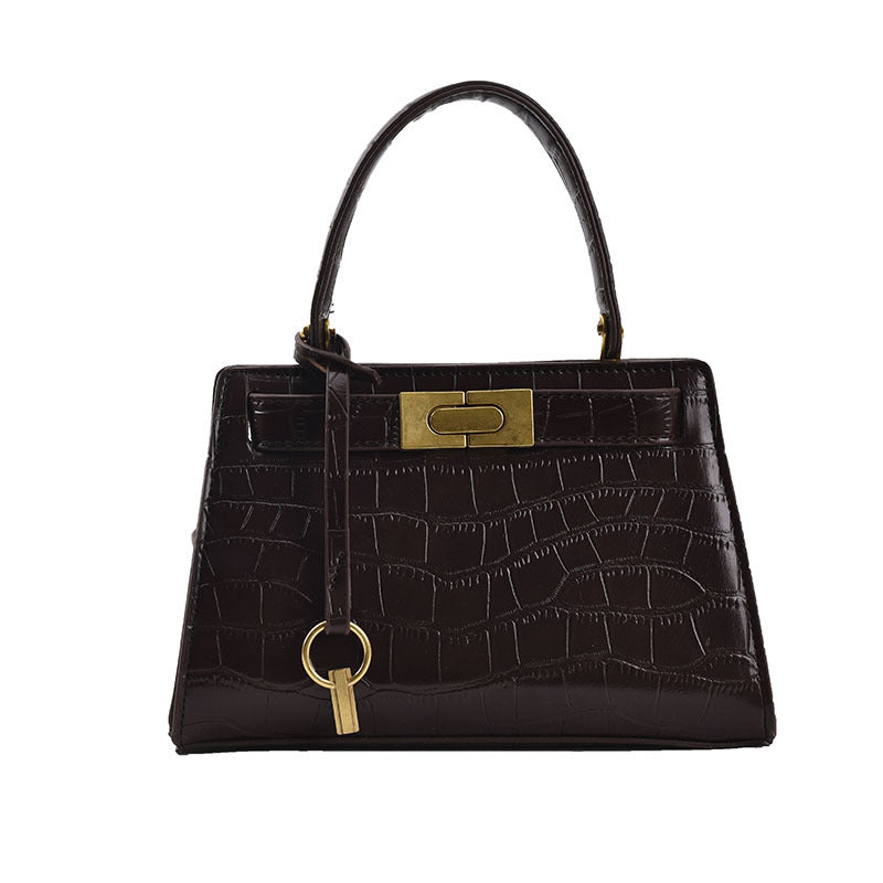 Trendy Stone Pattern Messenger Bag – Stylish Simple Design for Women