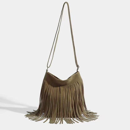 Chic Tassel Shoulder Bag – Simple, Stylish & Trendy Everyday Handbag for Women
